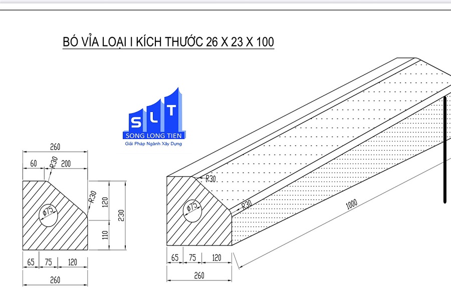 Kích Thước Bó Vỉa Đúc Sẵn đúng chuẩn